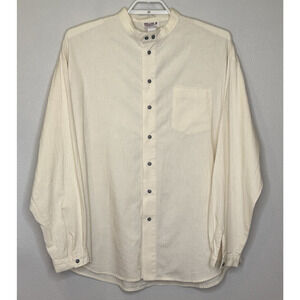 Miller Stockman Western Shirt XX-Large Off White Cotton Long Sleeve Button Front